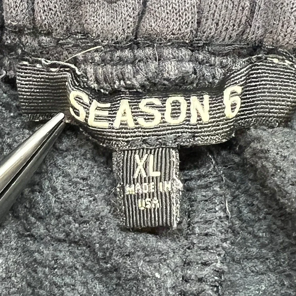 Yeezy Season 6 Sweatpants Mens XL Charcoal Grey Cotton Zip Pocket Joggers USA